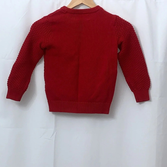 Boys Old Navy Red Cable Knit Sweater Size Small 6-7 EUC - Picture 5 of 7
